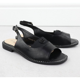 S.Barski Sandalias para mujeres Czarne S. Barski KV51-021 negro 2