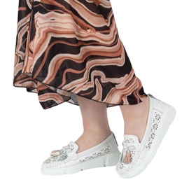 Filippo DP6705/25 mocasines de cuero blanco 8