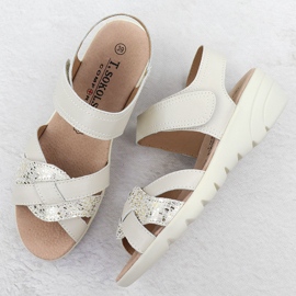 Sandalias de cuero para mujeres para Beige T.Sokolski L25-631 3
