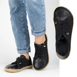 WASAK Zapatos descalzos de mujer cuero minimalista 0771W jeans negros 1