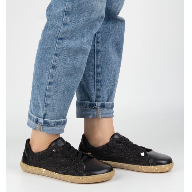 WASAK Zapatos descalzos de mujer cuero minimalista 0771W jeans negros 2 WASAK Zapatos descalzos de mujer cuero minimalista 0771W jeans negros 2