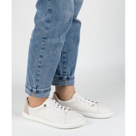 WASAK Zapatos descalzos de mujer cuero minimalista 0771W blanco 2