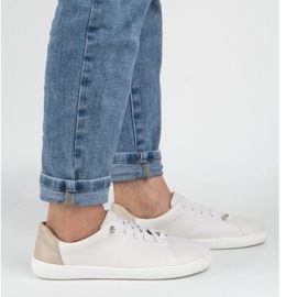 WASAK Zapatos descalzos de mujer cuero minimalista 0771W blanco 3