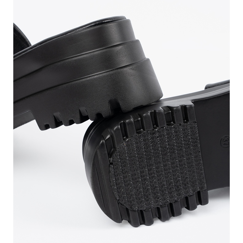 Seastar Pantuflas plataforma negras negro 1