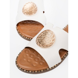 Seastar Chanclas blancas con una decoración dorada blanco 1