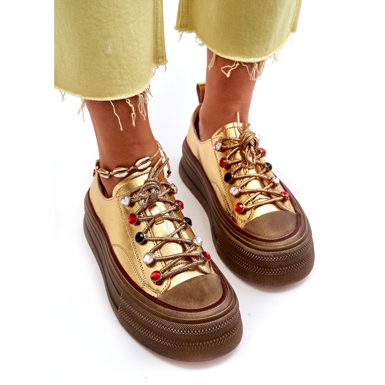 Zapatillas Mujer Plataforma GOE NN2N4055 Dorado 4