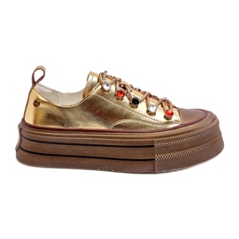 Zapatillas Mujer Plataforma GOE NN2N4055 Dorado 2