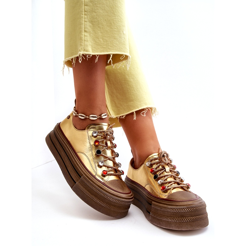 Zapatillas Mujer Plataforma GOE NN2N4055 Dorado 1