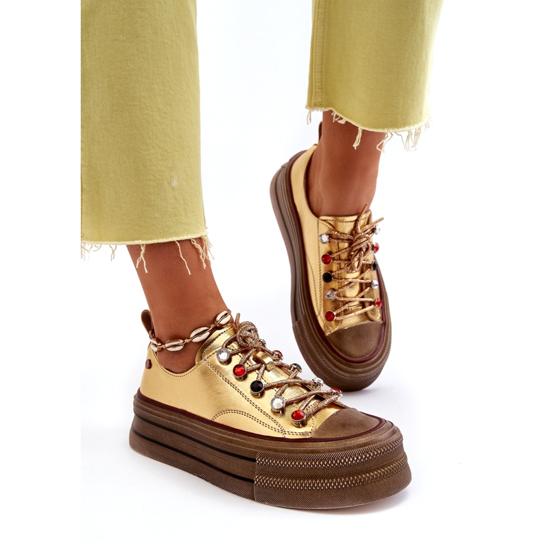 Zapatillas Mujer Plataforma GOE NN2N4055 Dorado 3