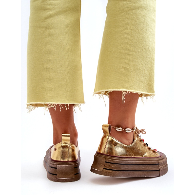 Zapatillas Mujer Plataforma GOE NN2N4055 Dorado 5
