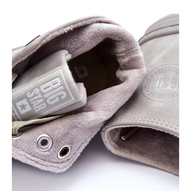 Big Star Sneakers femeninas de alto aislamiento EE274114 gris 1