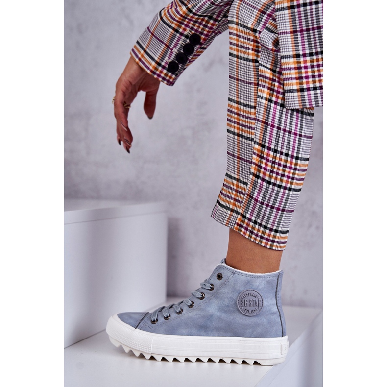 Big Star aislada femenina EE274115 zapatillas azul claro 4