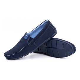 Olivier Mocasines hombre piel 937MA azul marino 2