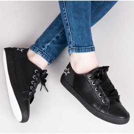 L&H Zapatillas atadas con una cinta negro 1