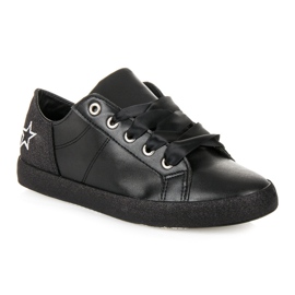 L&H Zapatillas atadas con una cinta negro 2