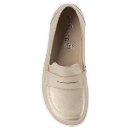 Olivier Barefoot elegante mocasines de cuero minimalista de mujeres 1280 Zlotys dorado 6