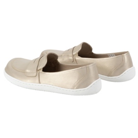 Olivier Barefoot elegante mocasines de cuero minimalista de mujeres 1280 Zlotys dorado 4