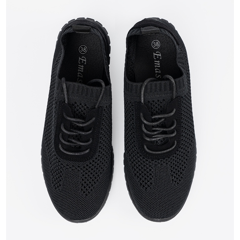 Black Openwork Sports Sports Sports negro 1