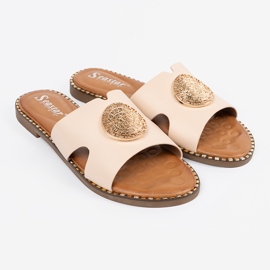 Seastar Aletas de luz con una decoración dorada beige 1