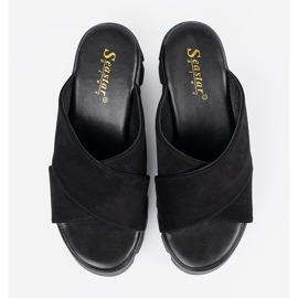 Seastar Sandalias cuña mujer ante negro 2