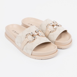 Seastar Flip beige ligero -flops con decoración 1