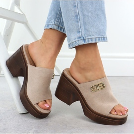 Vinceza Zapatillas para mujeres en el pilar beige vincza 17400 4