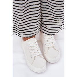 Zapatillas de deporte de material para mujeres en la plataforma blanca Big Star RR274463 blanco 8