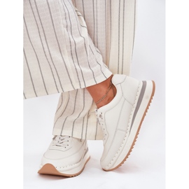 Zapatillas de deporte de cuero femenino en la plataforma blanca Big Star RR274A333 blanco 8