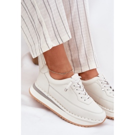 Zapatillas de deporte de cuero femenino en la plataforma blanca Big Star RR274A333 blanco 9