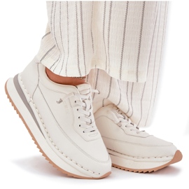 Zapatillas de deporte de cuero femenino en la plataforma blanca Big Star RR274A333 blanco 11