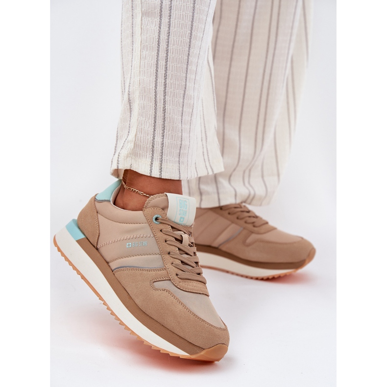 Zapatillas de ante mujeres Big Star RR274A048 Sistema de tonos oscuros Hi-Poly beige 1