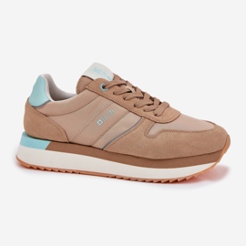 Zapatillas de ante mujeres Big Star RR274A048 Sistema de tonos oscuros Hi-Poly beige 9