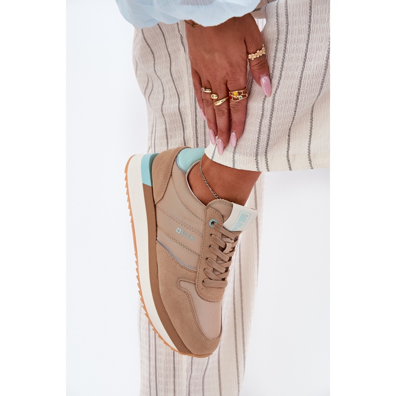 Zapatillas de ante mujeres Big Star RR274A048 Sistema de tonos oscuros Hi-Poly beige 2