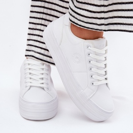 Eco Leather Women's Sneakers on the Big Star RR274298 White Platform blanco 9