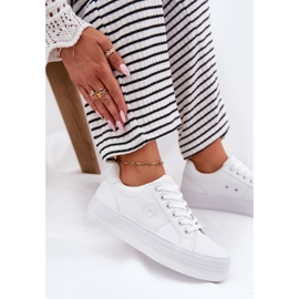 Eco Leather Women's Sneakers on the Big Star RR274298 White Platform blanco 10
