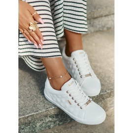 Zapatillas de deporte femeninas con cuero eco big star rr274322 blanco 6