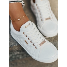 Zapatillas de deporte femeninas con cuero eco big star rr274322 blanco 7