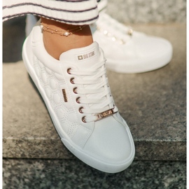 Zapatillas de deporte femeninas con cuero eco big star rr274322 blanco 8