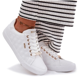 Zapatillas de deporte femeninas con cuero eco big star rr274322 blanco 13
