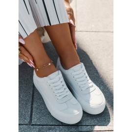 Zapatillas para mujeres en la plataforma Big Star RR274337 White blanco 9