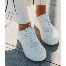 Zapatillas para mujeres en la plataforma Big Star RR274337 White blanco 7