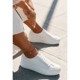 Zapatillas para mujeres en la plataforma Big Star RR274337 White blanco 8