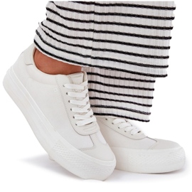 Zapatillas para mujeres en la plataforma Big Star RR274337 White blanco 13