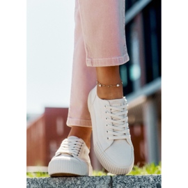 Zapatillas de deporte de material para mujeres Big Star RR274407 beige 9