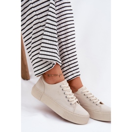 Zapatillas de deporte de material para mujeres Big Star RR274407 beige 14