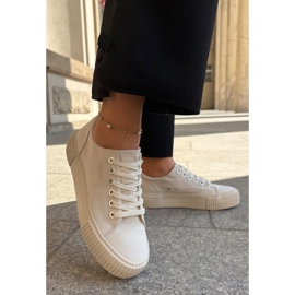 Zapatillas de deporte de material para mujeres Big Star RR274407 beige 7