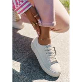 Zapatillas de deporte de material para mujeres Big Star RR274407 beige 12