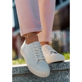 Zapatillas de deporte de material para mujeres Big Star RR274407 beige 10