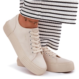 Zapatillas de deporte de material para mujeres Big Star RR274407 beige 15