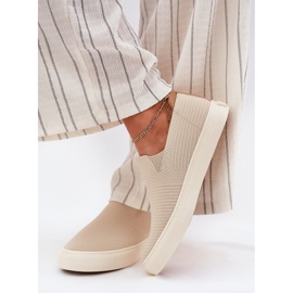Slip-on Big Star femenino RR274721 zapatillas beige 5